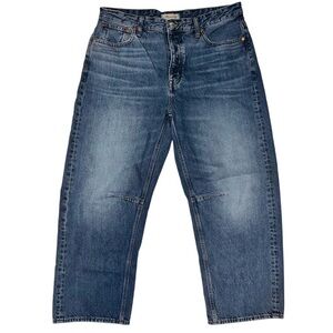 Madewell Darted Barrel-Leg Jeans Size 30 Button Fly High Denim GUC